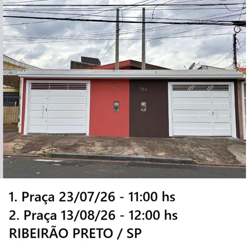EDITAL DE LEILÃO EXTRAJUD. ALIENAÇÃO FIDUC.–  02 CASAS EM RIBEIRÃO PRETO/SP. 