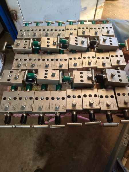 Lote com: 32 válvulas manifold F-MASTER inox 316 PT