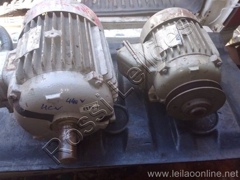 02 motores Eberle sendo; 1de 4 cv 1710 rpm e 1 de 1,5 cv 1705rpm